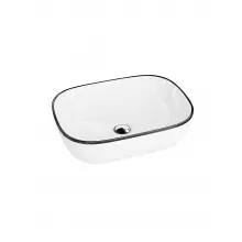 Umywalka nablatowa 46x32,5 cm - Lavita Costa Black Line